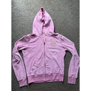RARE Vintage Victoria’s Secret PINK Velour Y2K Tracksuit JACKET/TOP ONLY MED